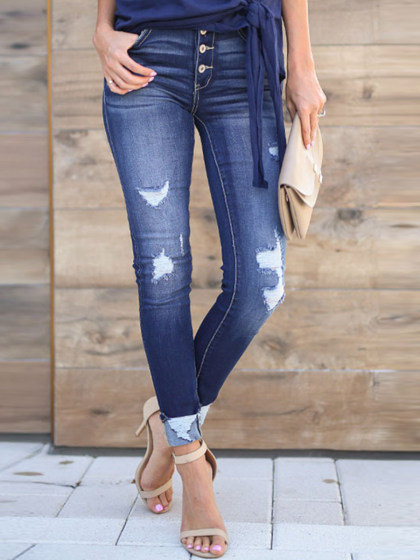 Casual ripped jeans